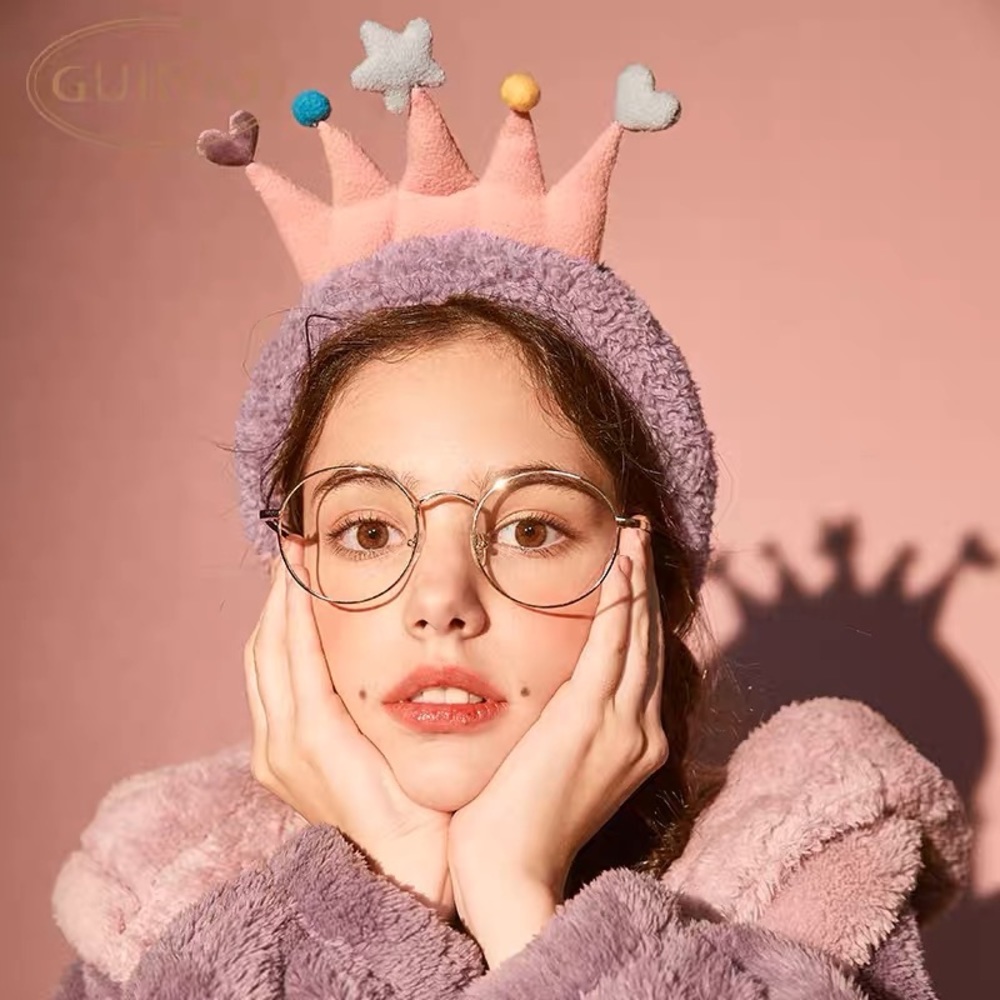 Plush crown headband